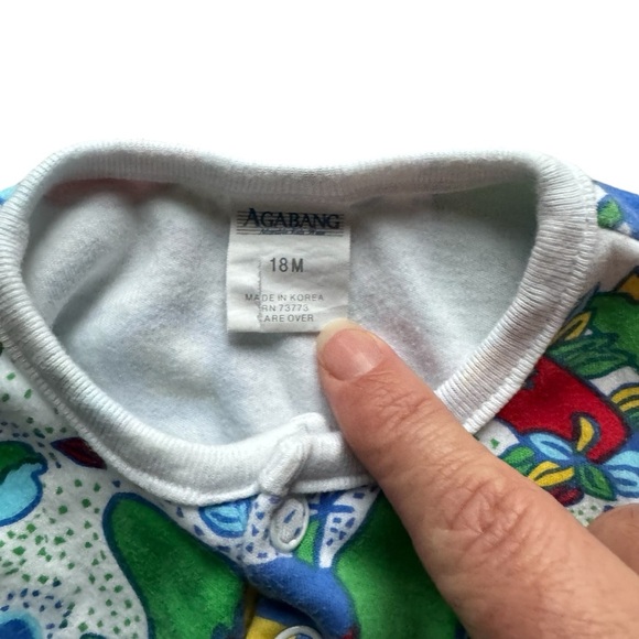 Vintage Agabang Baby Toddler 18 Month Romper Zoo Animals Lions Elephant 80s - Picture 5 of 7